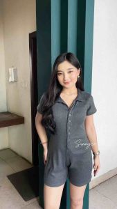 JUMPSUIT EVE / JUMPSUIT PENDEK KANCING / JUMPSUIT WANITA LENGAN PENDEK