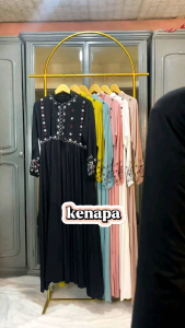 Dress Melody Katun Twill Aplikasi Bordir Busui Friendly