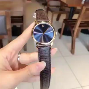 ĐỒNG HỒ NAM CHÍNH HÃNG MOVADO 2100013 Quartz Gold Case Sapphire Brown Leather For Men