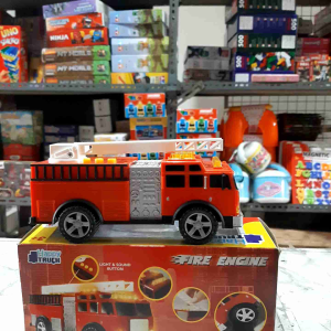 Mainan Mobil Truk Pemadam Fire Truck Ladder Suara dan Lampu Sirine