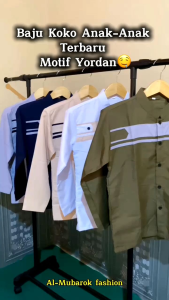 Baju Koko Anak Motif Yordan Terbaru Kemeja Anak Muslim Lengan Panjang Termurah