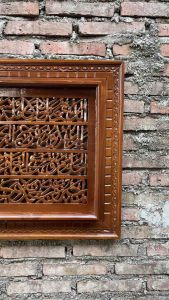 Kaligrafi Ukiran Ayat Kursi Minimalis Model Kayu Jati Krawangan 100x60cm