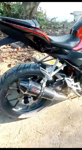 knalpot racing SCORPION carbon fullsystem buat Vixion CB150R Satria FU Sonic150R Xabre Byson Verza Tiger Scorpio R15 CBR150R dll