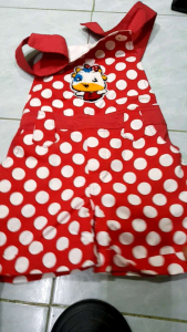 ชุดเอี๊ยมเด็ก2-4ปี ชุดเด็กน่ารักๆ เสื้อผ้าเด็กหญิงรอบเอวใหญ่ก่อนยืด20นิ้วยืดได้24นิ้ว