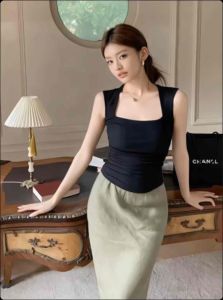 Áo thun nữ sát nách cổ vuông size 35-52kg