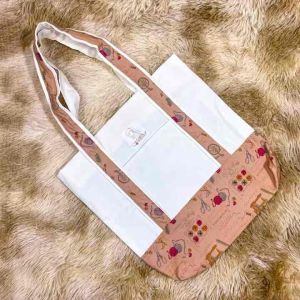 Canvas Tote Bag FREE Scrunchies Elegant Printed Shoulder High Quality
