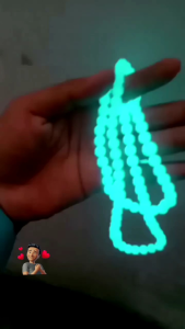 Tasbih batu fosfor menyala dalam gelap ukuran 10 mm 8 mm 6 mm