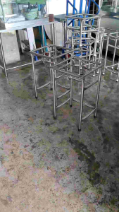 CMS ขาตั้งหัวแก็สสแตนเลส ขอบเหลี่ยม ขนาด ความสูง70ซม.ความกว้าง40ซม. ความยาว40ซม. ใช้กับหัวแก็สขนาด kb5(เฉพาะขาตั้งแก็ส)