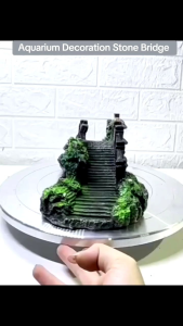 Aquarium Resin Bridge Stone Bridge Ready Stock Msia Bridge Landscape Ornament Decoration Fish Tank Pavilion Tree