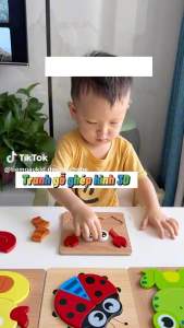 Tranh Gỗ 3D Nổi Ghép Hình lắp Ráp - Đồ Chơi Xếp Hình Cho Bé Thông Minh Sáng TạoTư Duy tốt Size to 15x15 T3D