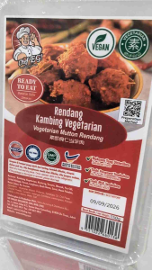 Chef EG Ready to Eat Vegetarian Mutton Rendang Vegan Product with Halal Certification and GMP Compliance