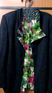 Blazer Wanita Formal Bunga Jaket Premium 2in1 Bolak Balik 1254