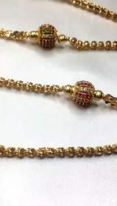 Gold plate chain with ball design