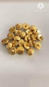 กระดุมนูนเม็ดทรายญี่ปุ่น(อย่างดี) สีเงิน-สีทอง ขนาด 101315182125 มิล / ประดับตกแต่ง งานฝีมือ งาน DIY