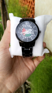 Jam Tangan Pria Keren Stainless New Custom Logo Freedom For Palestine Palestina Palestin Angka Arab