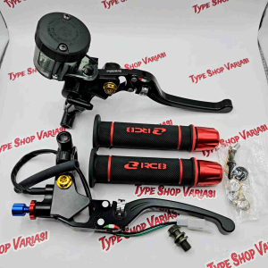 PAKET 3in1 MASTER REM RCS 98 TABUNG BIG SMOKE + HANDGRIP RCB HG55 ORIGINAL + JALU STANG CNC UNIVERSAL