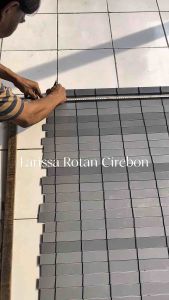 kerey tirai gulung PVC Outdoor tahan air bahan PVC include Tali penggulung aesthetic