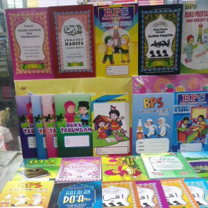 Kumpulan buku penunjang sekolah dan pengajian. Tabungan BPs Iqro BPs dirosah Materi hafalan BQQ BTQ Mahfdzat dll