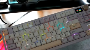 Bàn phím cơ LANGTU LT84 có màn hình led núm xoay phù hợp cho game thủ & văn phòng