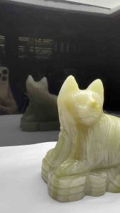 Tượng Mèo đá ngọc (tuổi mão) 12cm.