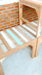 เฟอร์นิเจอร์วินเทจ โต๊ะญี่ปุ่น โต๊ะกาแฟ ทำจากไม้จริง สไตล์วินเทจ 55x70x50cm.