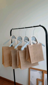 [LIB] Túi vải sợi đay trắng thô - 4 sizes