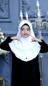kerudung  anak sekolah hijab mengaji jilbab sehari hari terbaru by al-awwal hijab dengan akrilik material jersey