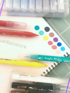 Bút Sơn Acrylic Painter Cao Cấp 12/24/36/48 màu vẽ trên nhiều chất liệu vẽ móng giấy nhựa đá không phai màu xóa được