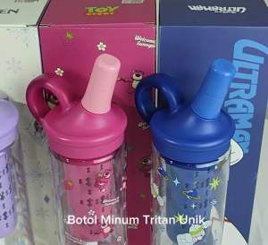 Tumbler aesthetic 800ml Botol minum sedotan tutup Tritan bpa free Infused water olahraga Jojo Straw