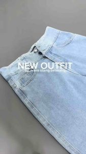 Celana Panjang HW Kulot Jeans Boyfriend korean style-Celana Jeans Wanita Lurus Longgar HW jeans