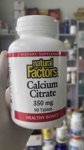 [MỸ] Viên calcium citrate ( canxi ) 350mg 90 viên natural factors giúp xương cơ bắp răng