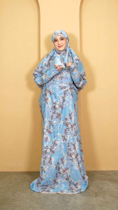 al Arofah mukena terusan travel mini PERASUT korea MOTIF mukena terusan dewasa