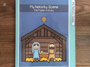 Nativity Scene Sticker File Folder - Kids Activity - Christmas Activity for kids