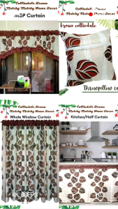 Collindale Big Leaves Brown Matchy matchy Big Leaves Curtain