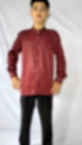 Kemeja Pria Sultan Motif Geometris Modern Lengan Panjang - Warna Cerah