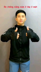 Áo Chống Nắng Nam nữ 2 Mặt 2 LỚP thông hơi thoáng mát dày dặn chống tia UV cao