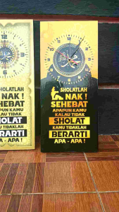 Jam Dinding Tempel Aesthetic Motivasi Islami Sholat lah Nak