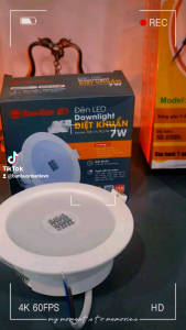 Đèn LED Downlight Âm Trần Diệt Khuẩn 90/7W. RẠNG ĐÔNG  AT21.UV - Tiêu diệt vi khuẩn cho môi trường sống khỏe mạnh