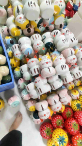 [ Cao 25cm ] Heo đất Tiết kiệm sứ Bát Tràng cao cấp - Hình Mèo NEKO siêu ngộ nghĩnh đáng yêu