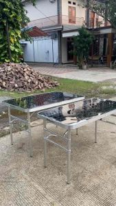 Meja Lipat Aluminium / Meja Stainles Serbaguna I Bina Karya