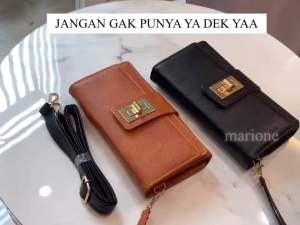MARIONE - VIANDRA Dompet Wanita Free Tali panjang Bahan LEATHER PREMIUM
