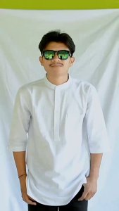 kemeja Koko kurta lengan 3/4 tampil keren