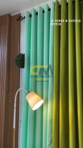 Madrazo`s 10 Rings - Plain Green Curtain -Non-Faded Cotton and Kretona Fabric - 5FT up to 9FT LONG - Mint Avocado Army green Xmas green & Emerald green