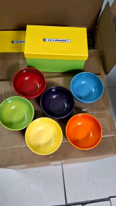 Hộp 6 bát ăn cơm Le Creuseet 12cm x56cm - 330ml ĐẬM MÀU: Dùng được máy rửa bát lò vi sóng