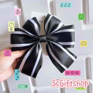 (ส่งจากเชียงใหม่) กิ๊ฟติดผม โบว์ติดผม กิ๊บโบว์ติดผม งาน3ชั้น ทูโทน งานขาวดำ ไว้อาลัย