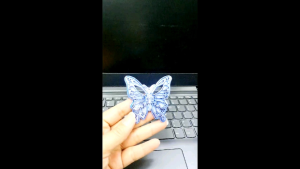 Pop Socket HP Motif Kupu-Kupu Mewah Chrome Metalic