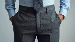 Navy Blue Pants semi Makapal
