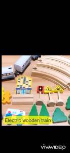 Magic Wooden Track Electric Train Set Imaginative Play Pretend Play Educational Gift Toy Girl Boy Children