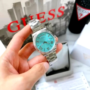 เสื้อผ้าหน้าปัด LUNA SILVER ตัวเรือนและสายสเตนเลสีเงิน วันวันที่ 36 มิל