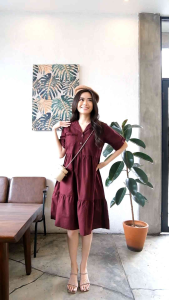 Dress wanita Nadira Dress Dress linen Oversize Jumbo Bigsize